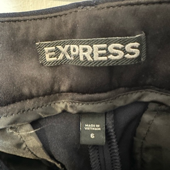 Express wide leg cropped trousers size 6 navy - Picture 3 of 11